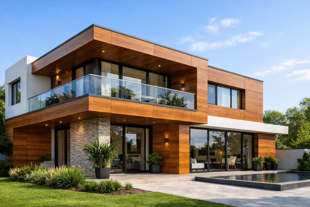 modern exterior HPL sheet facade cladding for home